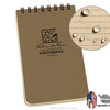 Rite In The Rain - [ Universal ] 3x5 Top Spiral with Polydura Cover Notebook [ Tan ]