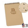 Rite In The Rain - [ Universal ] 4x6 Top Spiral with Polydura Cover Notebook [ Tan ]