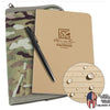 Rite In The Rain - Field Book Kit [ Multicam Book Cover / Tan Field Book / Black Pen ]