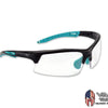 Walker - Teal Impact Resistant Sport Glasses [Clear Lens]